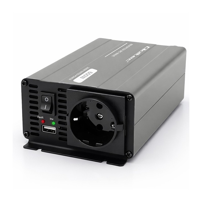 Przetwornica napięcia MS Wave | 12V na 230V | 300/600W | PartsPC.pl