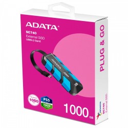 Adata Dysk zewnętrzny SSD SC740 1TB U3.2C 1050/1000 MB/s nie… | PartsPC.pl