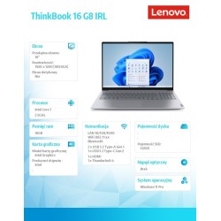 Notebook Lenovo ThinkBook 16 G8 IRL 16"WUXGA/Core 7 | PartsPC.pl