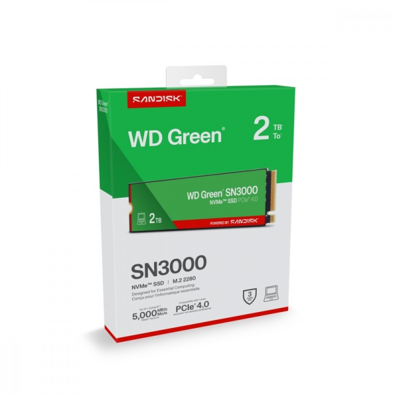 WD Green™ SN3000 NVMe™ SSD POWERED BY SANDISK 2 TB | PartsPC.pl