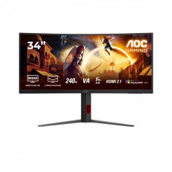 Monitor AOC 34" CU34G4Z Fast VA WQHD 240Hz 2xHDMI DP HUB