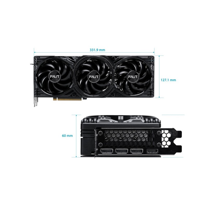 Karta VGA Palit GeForce RTX 5080 GamingPro OC 16GB GDDR7 256… | PartsPC.pl