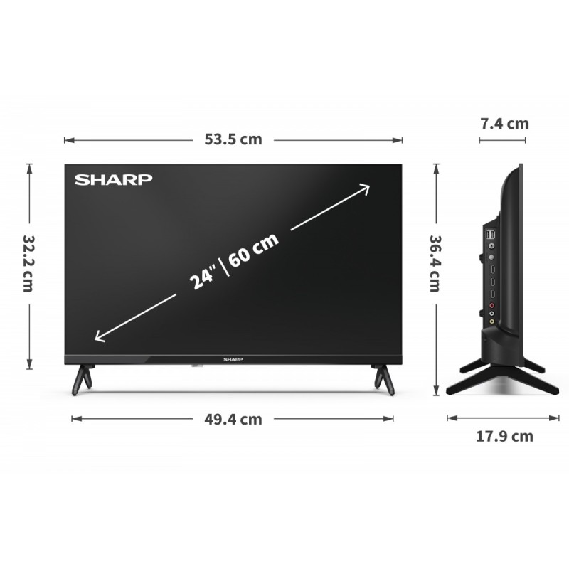 Sharp Telewizor LED 24 cale 24HA1405E | PartsPC.pl