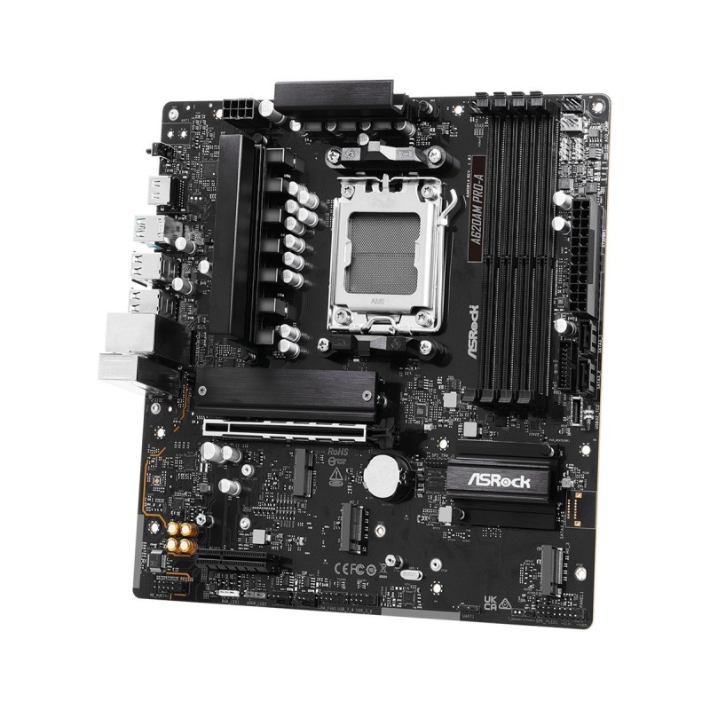 ASRock Płyta główna A620AM PRO-A AM5 4DDR5 HDMI M.2 mATX | PartsPC.pl