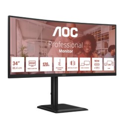 Monitor AOC 34" CU34E4CV VA WQHD 120Hz 2xHDMI DP HUB RJ45 gł… | PartsPC.pl