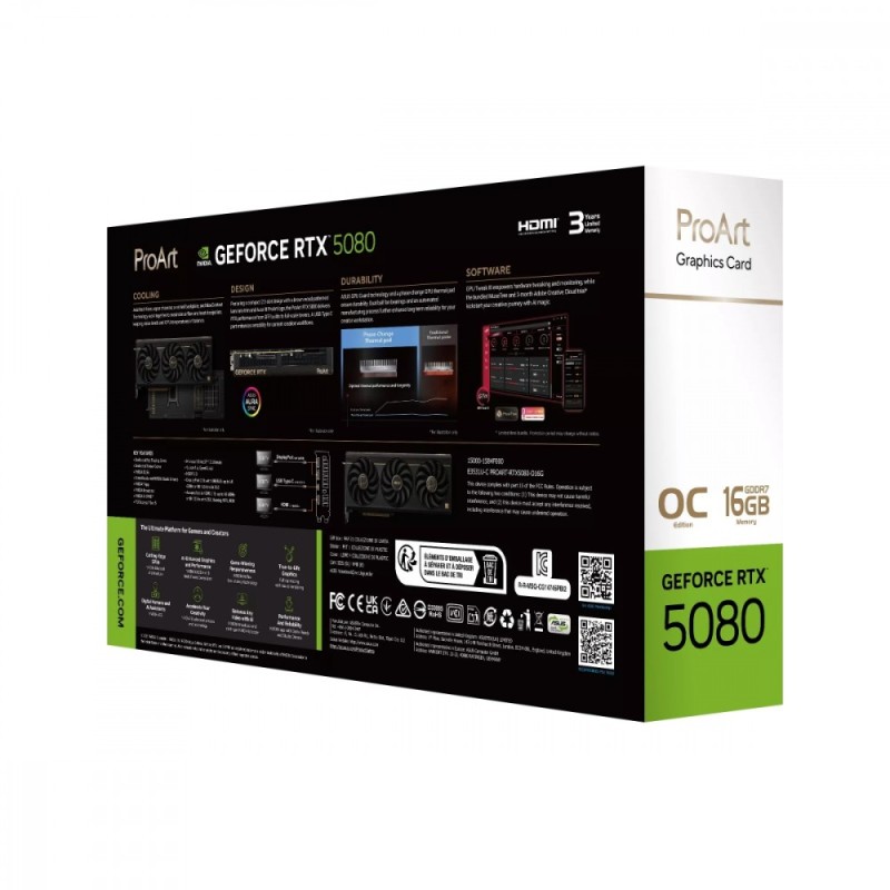 Karta VGA Asus GeForce RTX 5080 PROART-RTX5080-O16G OC 16GB … | PartsPC.pl