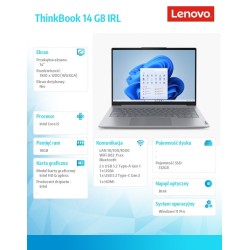 Notebook Lenovo ThinkBook 14 G8 IRL | PartsPC.pl