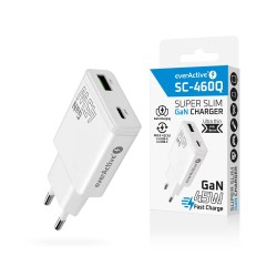 Ładowarka sieciowa everActive SC-460Q GaN 1x USB, 1x USB-C P… | PartsPC.pl