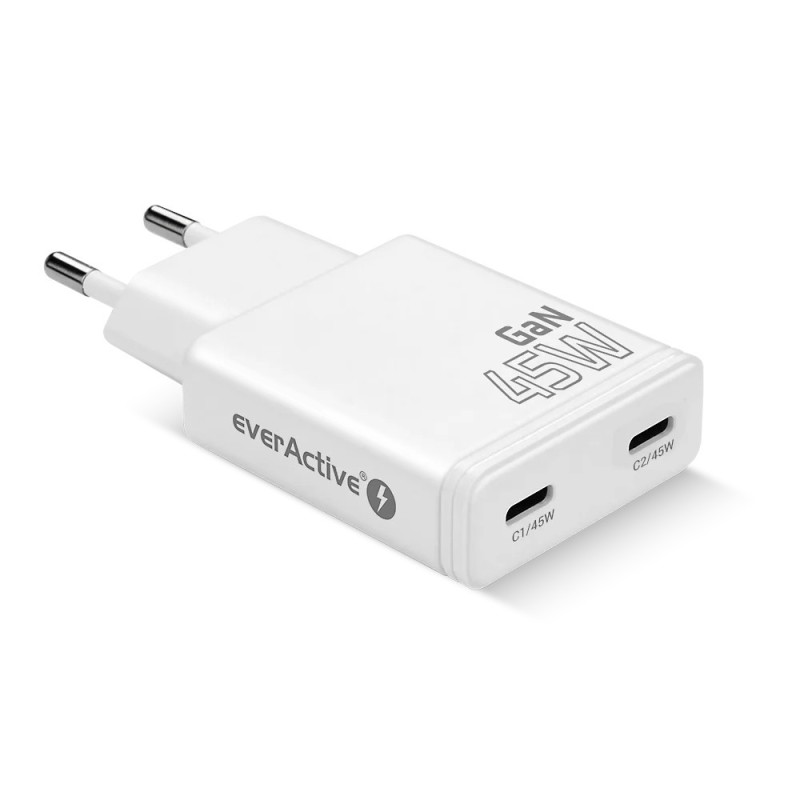 Ładowarka sieciowa everActive SC-465Q GaN 2x USB-C PD QC3.0 … | PartsPC.pl