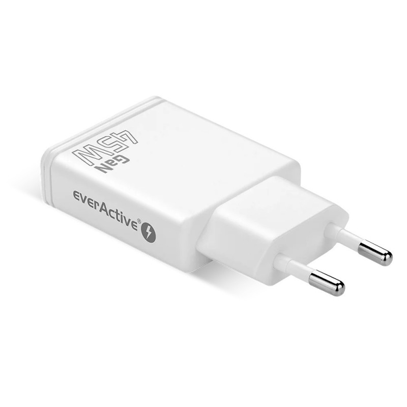 Ładowarka sieciowa everActive SC-465Q GaN 2x USB-C PD QC3.0 … | PartsPC.pl