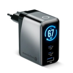 Ładowarka sieciowa everActive GaN SC-670Q 1x USB, 2x USB-C P… | PartsPC.pl