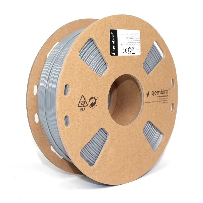 Filament drukarki 3D PETG/1.75mm/1kg/szary | PartsPC.pl