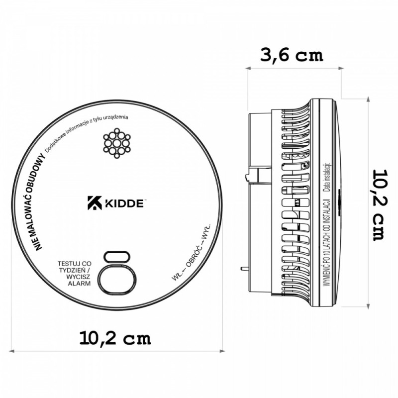 Czujnik dymu KID-2030-DSR | PartsPC.pl