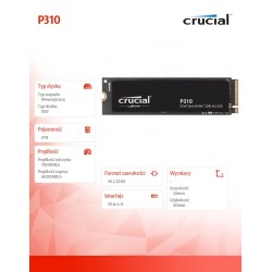Dysk SSD Crucial P310 2TB M.2 PCIe 4.0 NVMe 2280 (7100/6000 … | PartsPC.pl