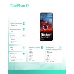 Smartfon ThinkPhone 25 8/256GB Carbon Black business edition | PartsPC.pl
