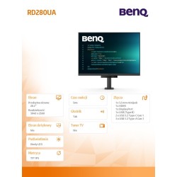 Benq Monitor 28 cali RD280UA 4K IPS 5ms/IPS/1200:1/HDMI/DP… | PartsPC.pl