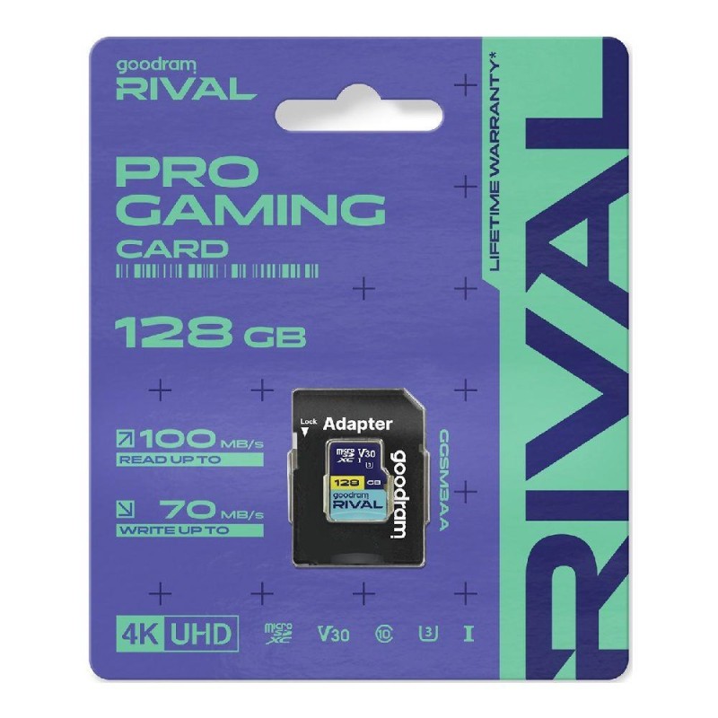 Karta pamięci microSDXC GOODRAM Rival 128GB UHS-I U3 V30 C10… | PartsPC.pl