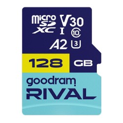 Karta pamięci microSDXC GOODRAM Rival 128GB UHS-I U3 V30 C10… | PartsPC.pl