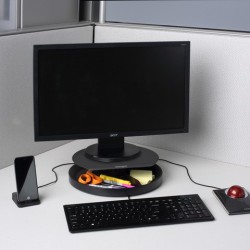Podstawka do monitora Smartfit Spin2 obrotowa, czarna | PartsPC.pl
