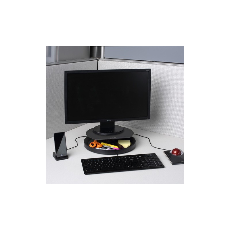 Podstawka do monitora Smartfit Spin2 obrotowa, czarna | PartsPC.pl