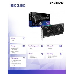 ASRock Karta graficzna B580 CHALLENGER 12G OC GDDR6 192bit 3… | PartsPC.pl