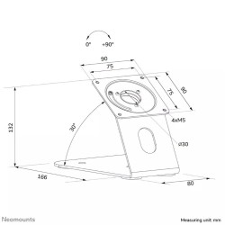 Stojak biurkowy/ścienny na tablet Neomounts DS15-629BL1 max. 3kg max. VESA 75x75 czarny