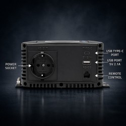 Przetwornica napięcia Qoltec Pure Sine Wave | 12V na 230V | … | PartsPC.pl