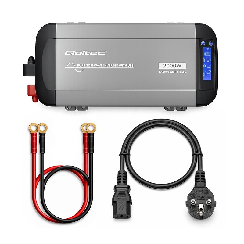 Przetwornica napięcia Qoltec Pure Sine Wave | 12V na 230V | … | PartsPC.pl