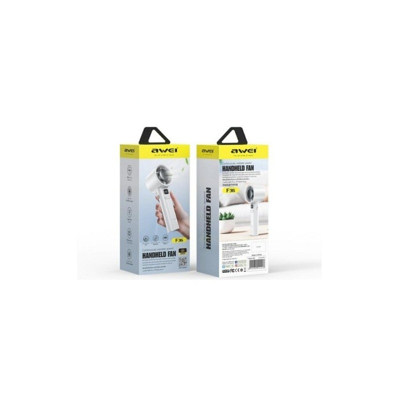 Mini wiatrak wentylator reczny F36 2200mAh biały