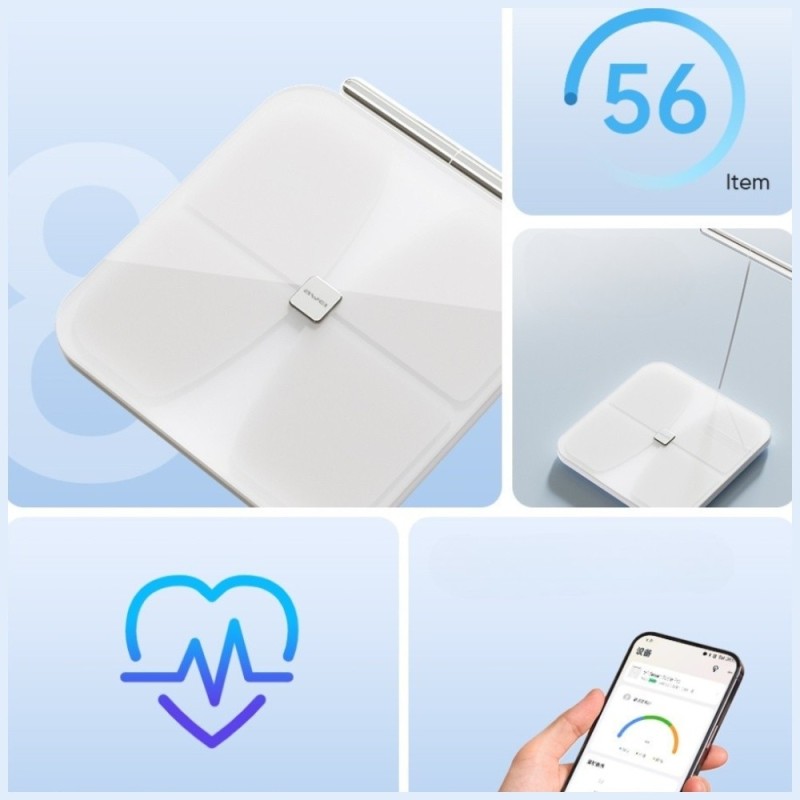 Waga do ciała SS1 bluetooth 5.0 wielofunkcyjna biała | PartsPC.pl