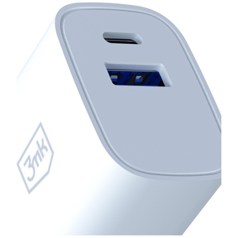 Ładowarka sieciowa 25W USB-A USB-C PD QC4+ FlowPower biała | PartsPC.pl