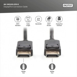Kabel DisplayPort DIGITUS z zatrzaskami 1080p 60Hz FHD Typ D… | PartsPC.pl