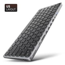 HMC-KB-US Klawiatura USB-C 5Gbps z wieloportowy hub 9in1, SD… | PartsPC.pl
