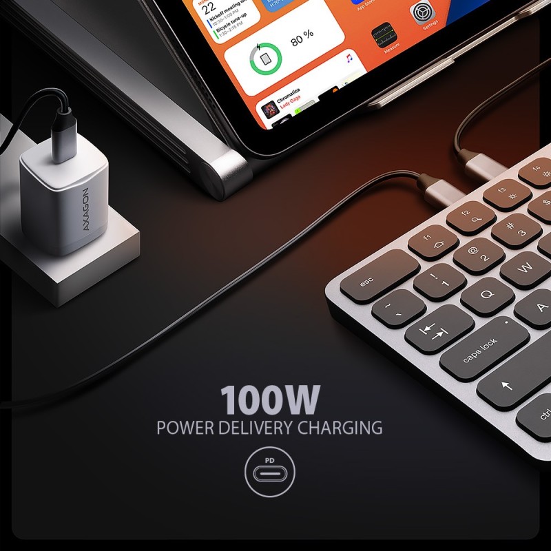 HMC-KB-US Klawiatura USB-C 5Gbps z wieloportowy hub 9in1, SD… | PartsPC.pl