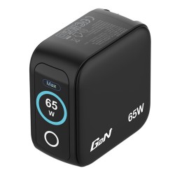 Ładowarka Mini GaN 65W TFT 2xUSB-C 1xUSB-A  EU/UK/USA 30238 | PartsPC.pl
