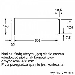Szuflada grzewcza BIC510NB0 | PartsPC.pl