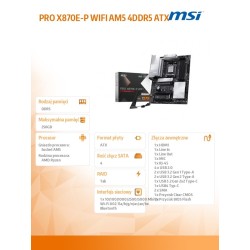Płyta MSI PRO X870E-P WIFI /AMD | PartsPC.pl