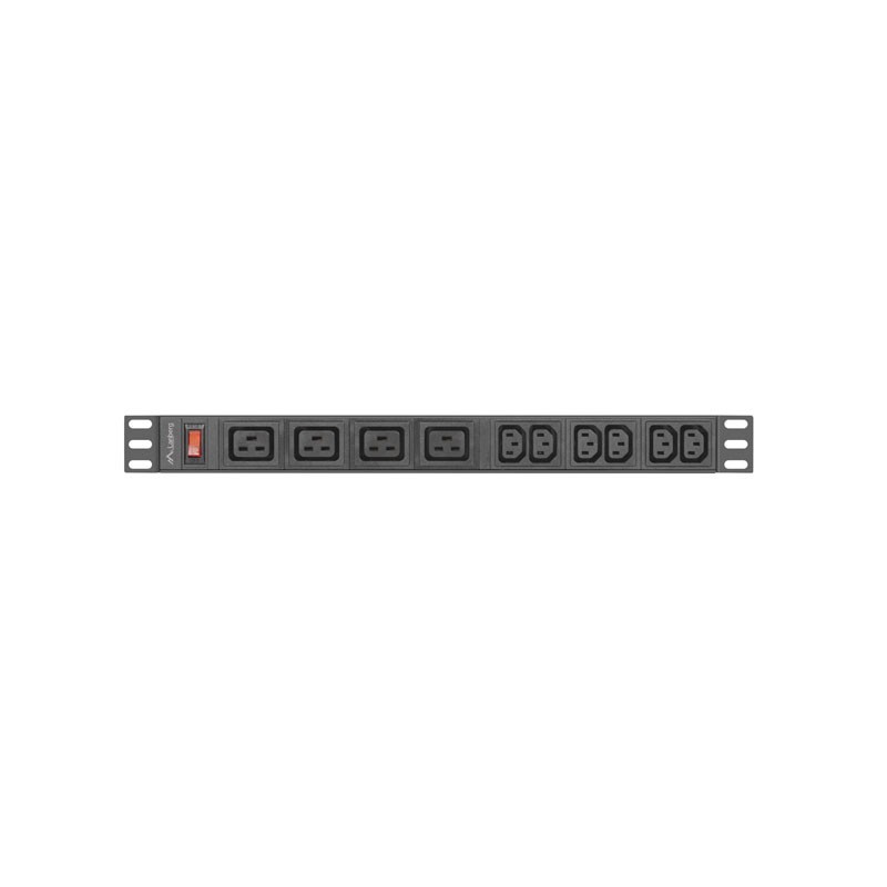 Listwa zasilająca RACK PDU 19" Lanberg 1U 16A 2M 4X C19 6X IEC C13 C20 czarna