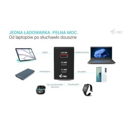 Ładowarka 100W Intelligent Multiport USB Charger 2xUSB-C 1xUSB-A LCD 150 cm