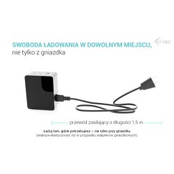 Ładowarka 100W Intelligent Multiport USB Charger 2xUSB-C 1xUSB-A LCD 150 cm