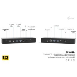 Stacja dokująca Thunderbolt 5 Triple Display Docking Station M.2 slot 6xUSB 2.5 GLAN PD 140W