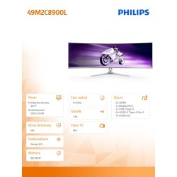 Monitor Philips 48,9" 49M2C8900L/00 2xHDMI DP 6xUSB głosniki… | PartsPC.pl