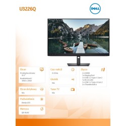 Monitor U3226Q 32 cale QD-OLED 4K UHD (3840x2160)/16:9/2xHDM… | PartsPC.pl