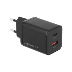 Ładowarka Movano GaN 45W USB-C PD + USB-A (black) | PartsPC.pl