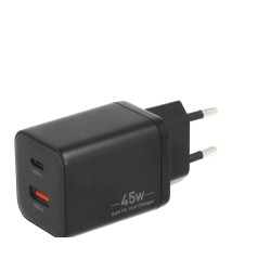 Ładowarka Movano GaN 45W USB-C PD + USB-A (black) | PartsPC.pl
