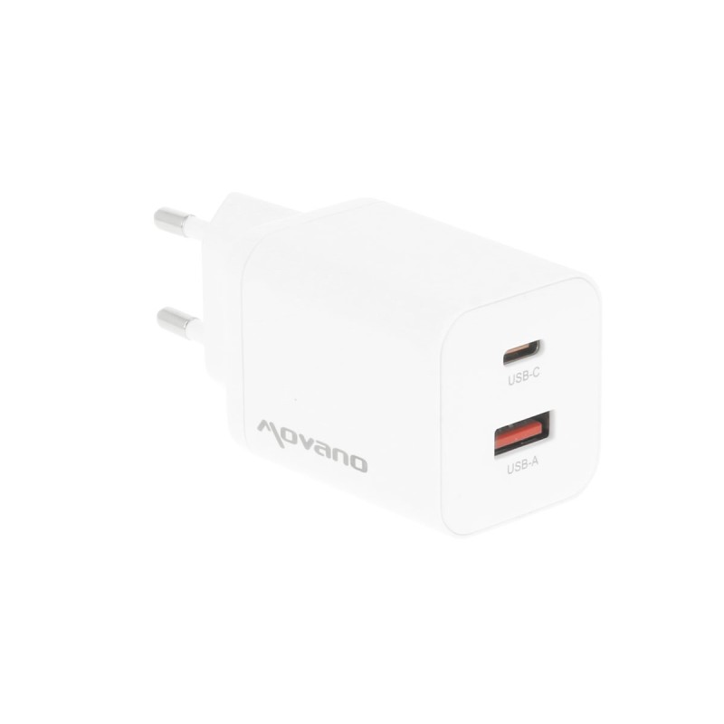 Ładowarka Movano GaN 45W USB-C PD + USB-A (white) | PartsPC.pl