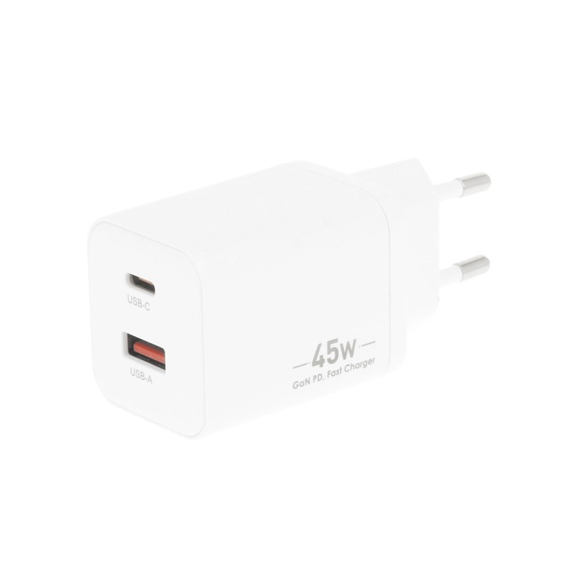 Ładowarka Movano GaN 45W USB-C PD + USB-A (white) | PartsPC.pl