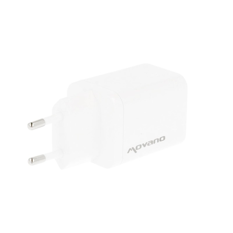 Ładowarka Movano GaN 45W USB-C PD + USB-A (white) | PartsPC.pl
