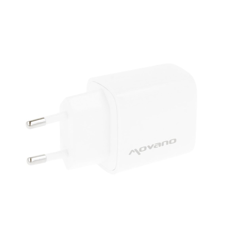 Ładowarka Movano GaN 30W USB-C PD + USB-A (white) | PartsPC.pl