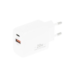 Ładowarka Movano GaN 20W USB-C PD + USB-A (white) | PartsPC.pl